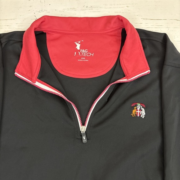 FG Tech 1/4 Zip Pullover Sweater Field & Greene XXL 2XL Inverness Club Logo - Picture 3 of 7
